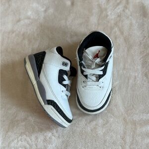 Jordan Kids White and Black Sneakers